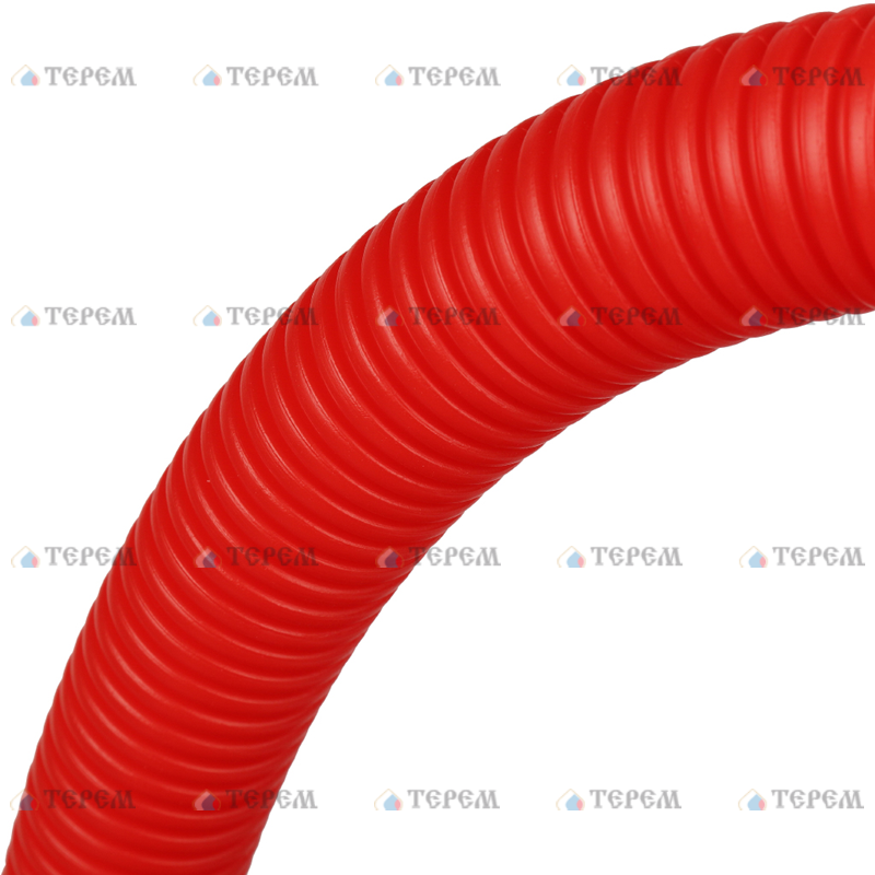 STOUT Труба гофрированная ПНД, цвет красный, наружным диаметром 20 мм для труб диам