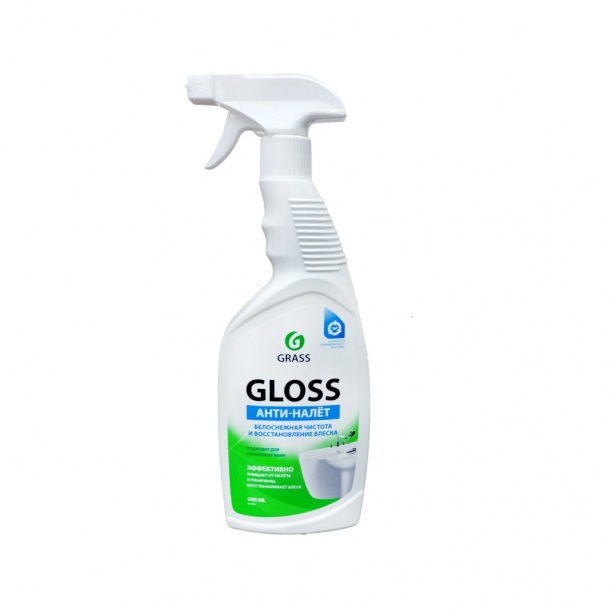 GRASS Чистящее средство для ванной комнаты "Gloss", налет и ржавчина (флакон 600 мл)