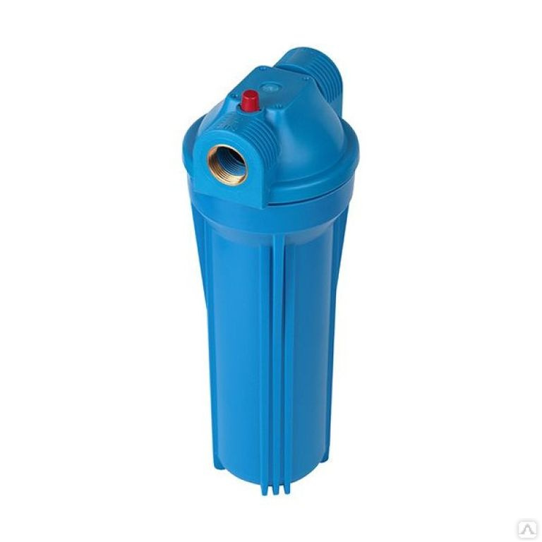 Фильтр магистральный для холодной воды, без картриджа (синий корпус 10") 1/2"