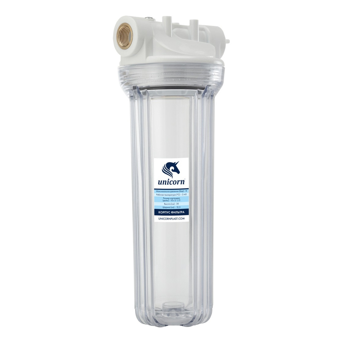 Фильтр магистральный 1" для хол.воды прозр. 10 UNICORN (FH 2P3/4)