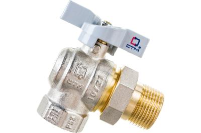 Кран шаровый 3/4 баб. угловой с нак.гайкой  CWALM034