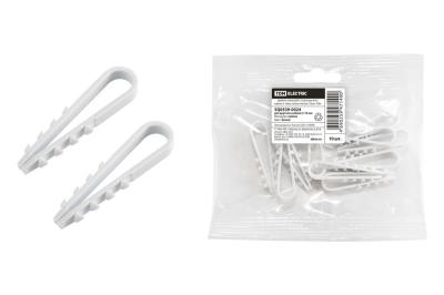 Дюбель-хомут 5-10мм нейлон белый Дюбель-хомут 5-10мм нейлон белый