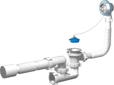 Обвязка на ванну 1 1/2*40*50 с вып и переливом  регулируемая с гофрой Ani  Е255 Обвязка на ванну 1 1/2*40*50 с вып и переливом  регулируемая с гофрой Ani  Е255