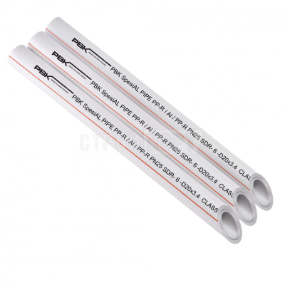 Труба ПП стекловолокно PN 25 D25 "PBK-Profi" Труба ПП стекловолокно PN 25 D25 "PBK-Profi"