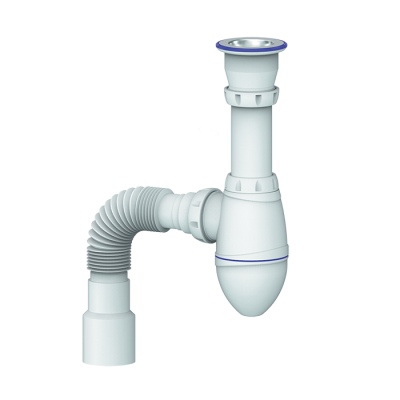 Сифон 1 1/2*40 А220 с гофрой 40*40*50 UNICORN