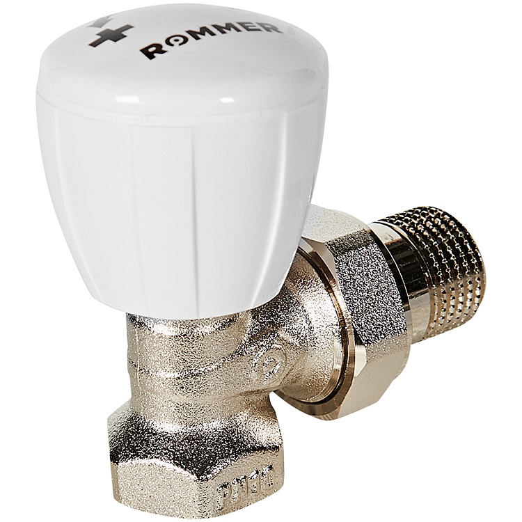 ROMMER Клапан ручной регулирующий, угловой 1/2"