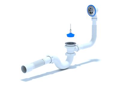 Обвязка на ванну 1 1/2*40 с вып и переливом  с гофрой   Ani Е155 АНИ пласт Обвязка на ванну 1 1/2*40 с вып и переливом  с гофрой   Ani Е155 АНИ пласт