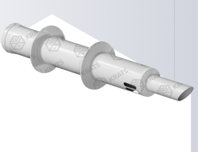 Труба коаксиальная 60/100 L 1000 (универсальная) с антиоблед. наконечником (косой) 