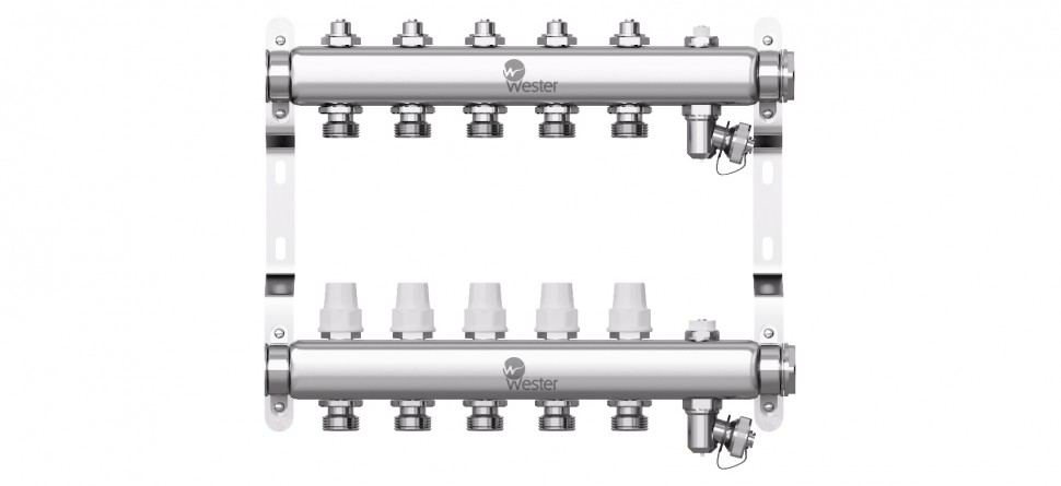 Коллектор нерж. Wester MUVS 1"-3/4 d в сборе на 5 выходов