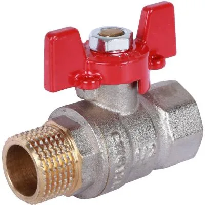 Кран шаровый ZEGOR бабочка 1/2" вн/нр