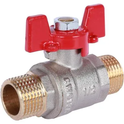 Кран шаровый ROMMER бабочка 1/2" нр/нр