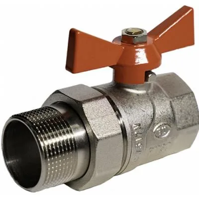 Кран шаровой 3/4'' вн-нр с полусгоном бабочка VALFEX