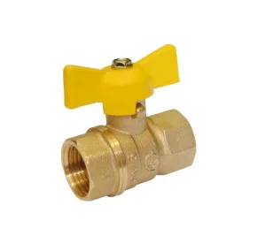 Кран газ шаровой 1/2'' вн/вн бабочка Галлоп